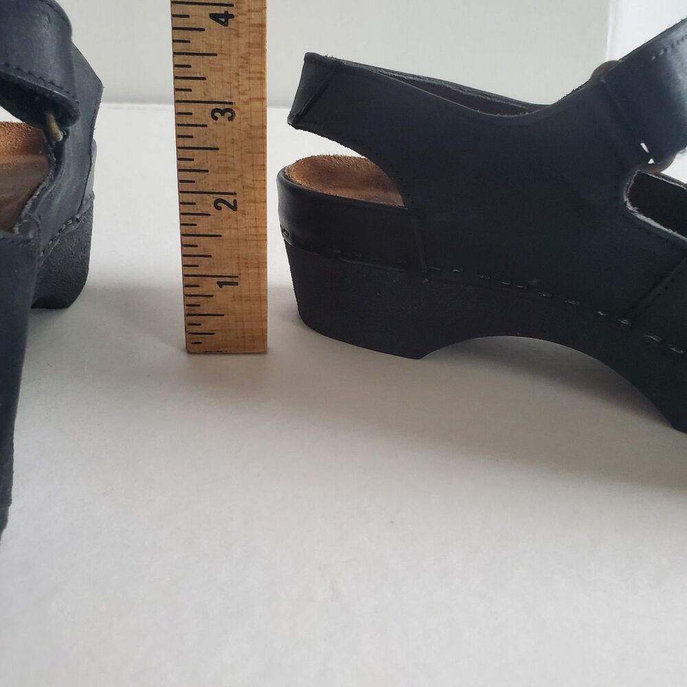 Wolky Women’s Clogs US 6.5 EU 37 Black Leather Mary Jane Slingback Adjustable - Picture 8 of 13